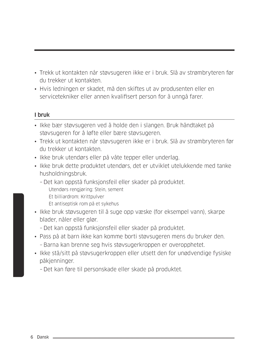 Samsung VC05M3110VB/EE manual Klargjøring 