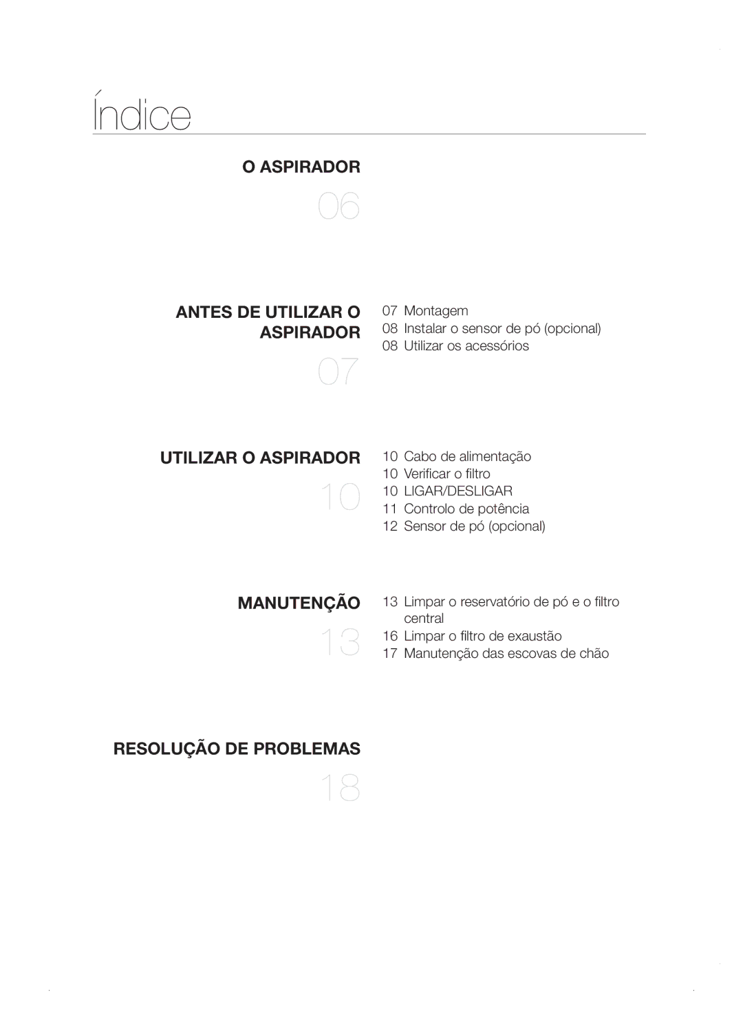 Samsung VC06H70E0HB/ET manual Aspirador 