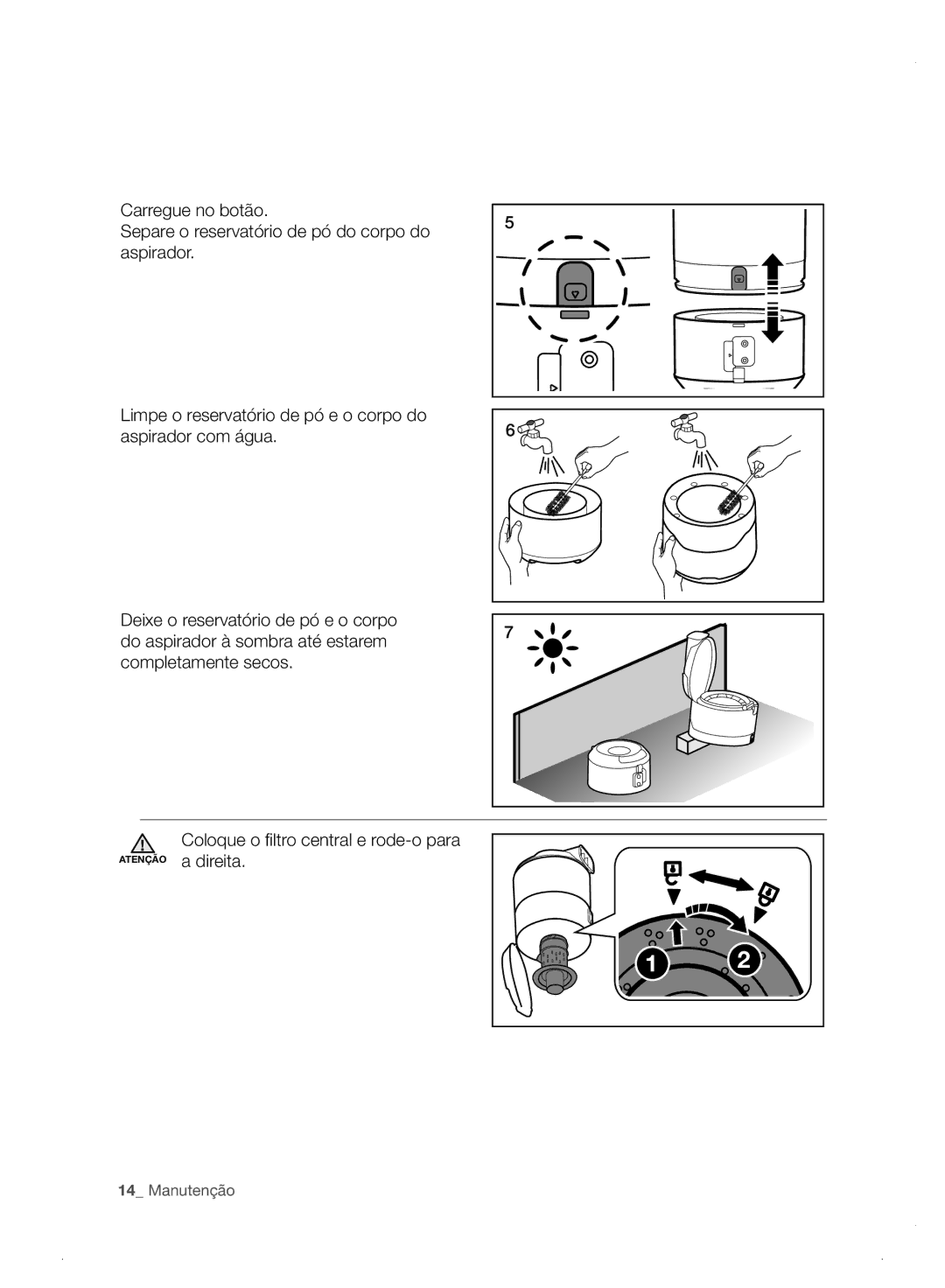 Samsung VC06H70E0HB/ET manual Manutenção 