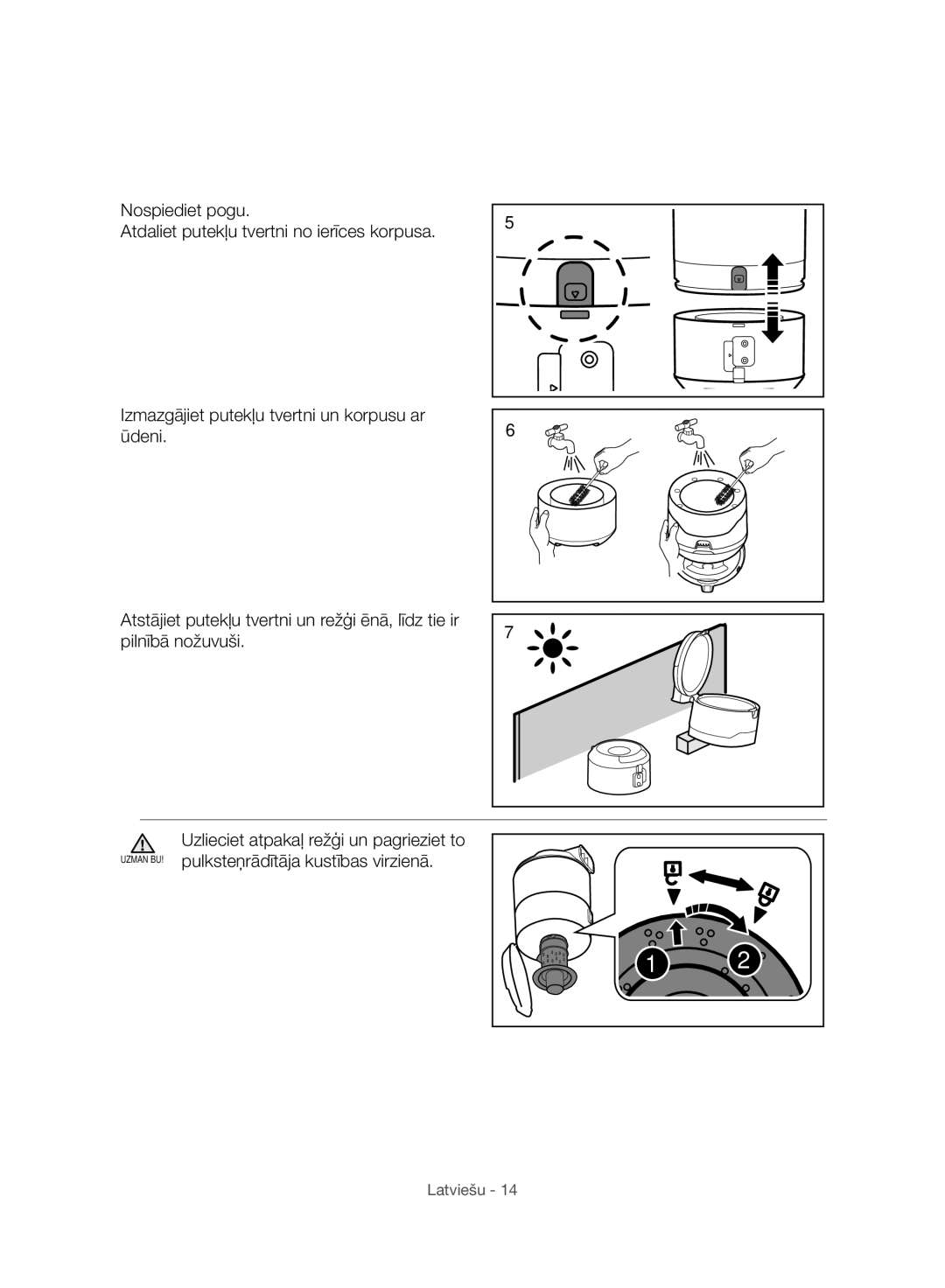 Samsung VC06H70F0HD/SB, VC06H70F0HD/ET, VC06H70F0HD/GE, VC06H70F0HD/EN manual Latviešu 