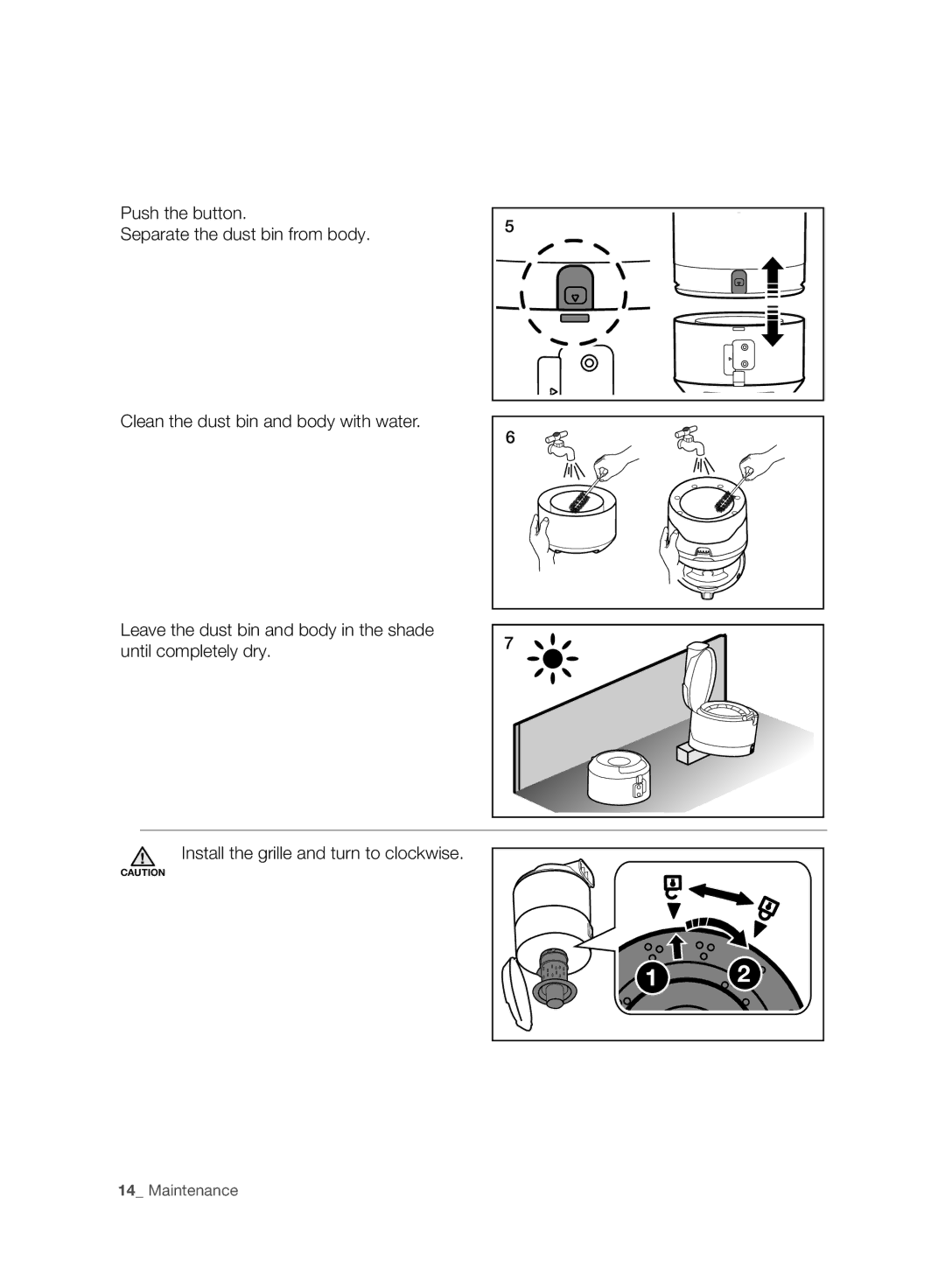 Samsung VC06H70F0HD/SB, VC06H70F0HD/ET, VC06H70F0HD/GE, VC06H70F0HD/EN manual Maintenance 