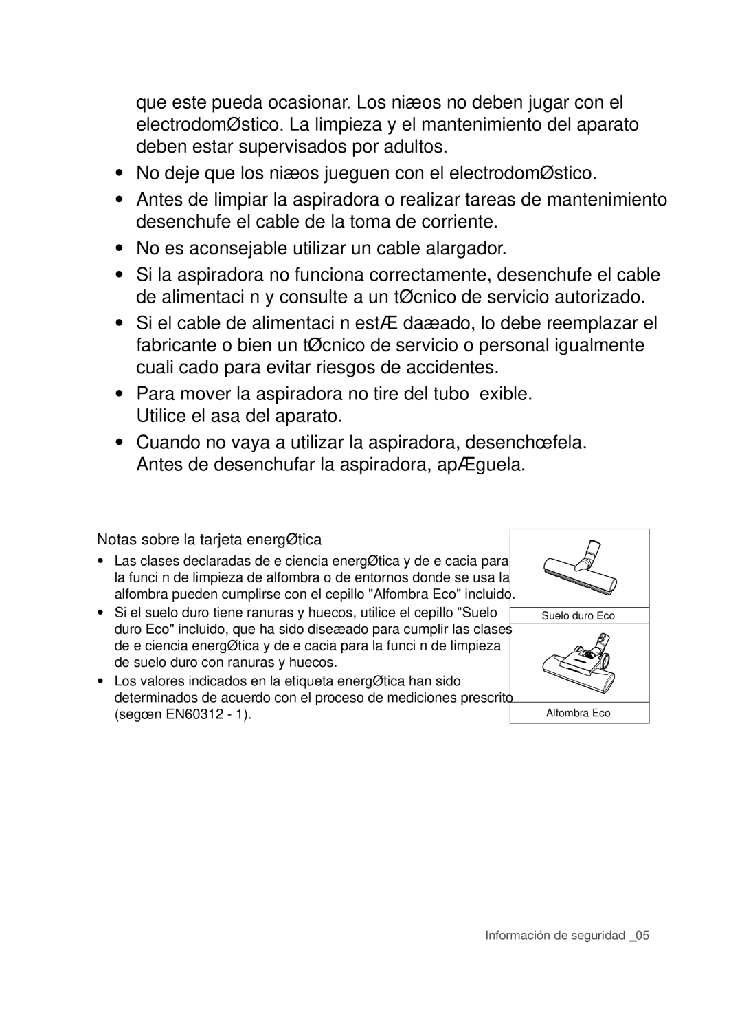 Samsung VC06H70F0HD/ET manual Notas sobre la tarjeta energética 