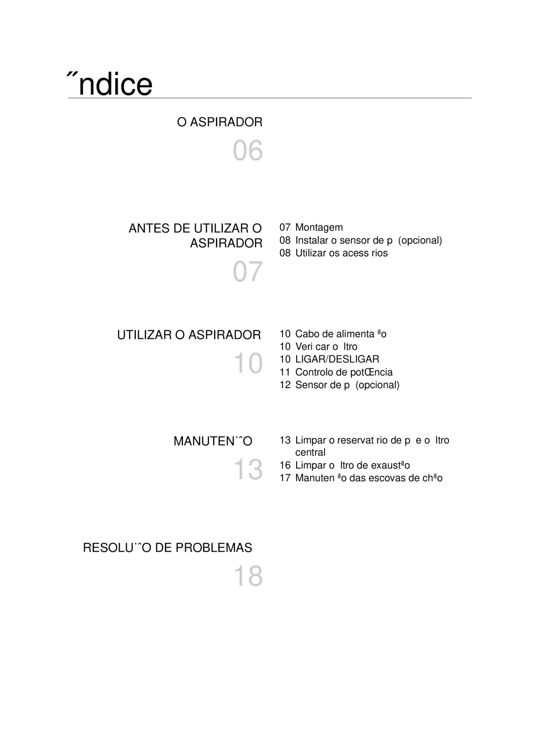 Samsung VC06H70F0HD/ET manual Aspirador 