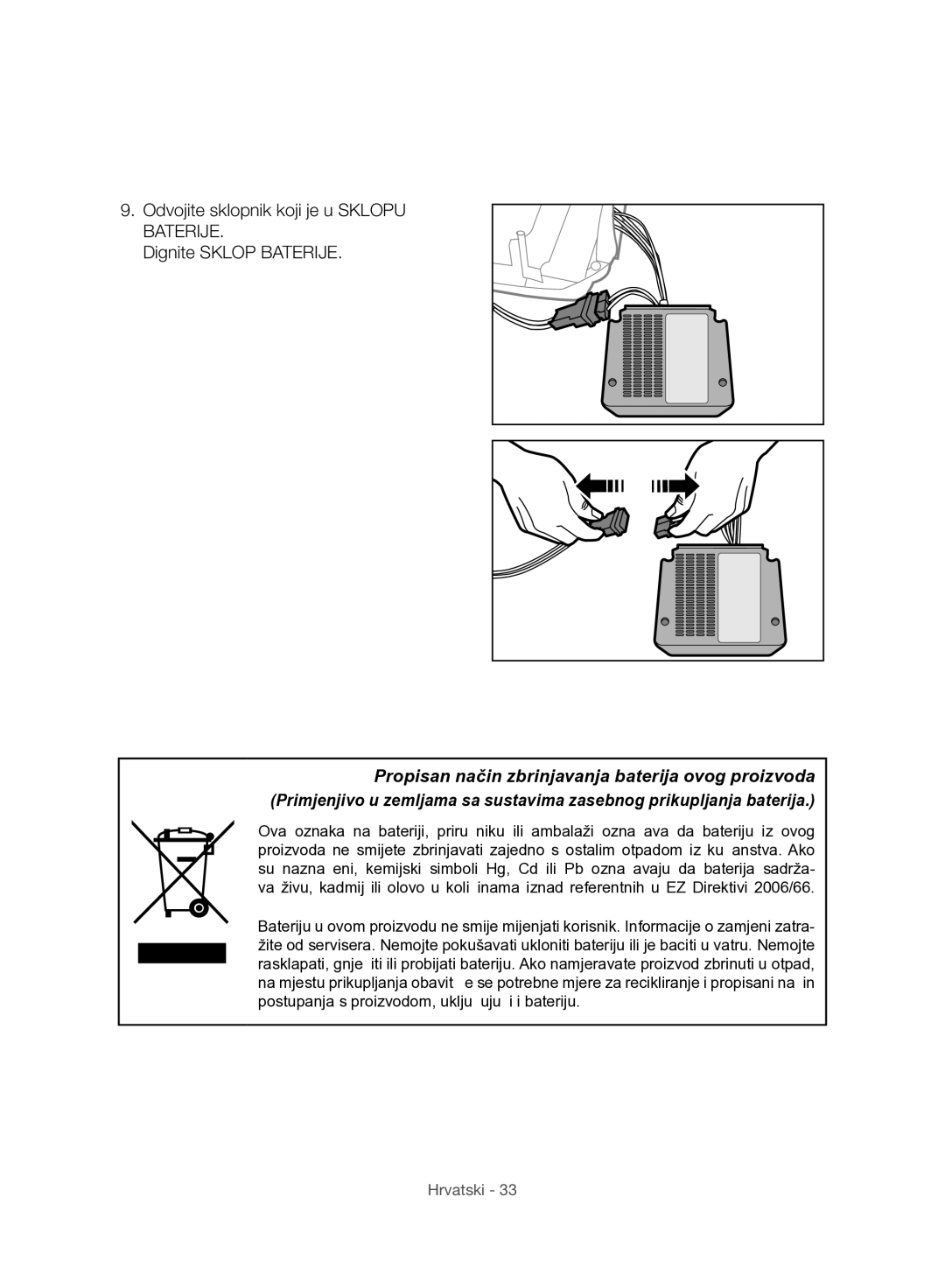 Samsung VC07H8150HQ/GE manual Hrvatski 