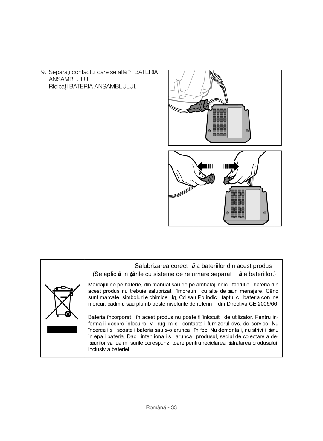 Samsung VC07H8150HQ/GE manual Română 