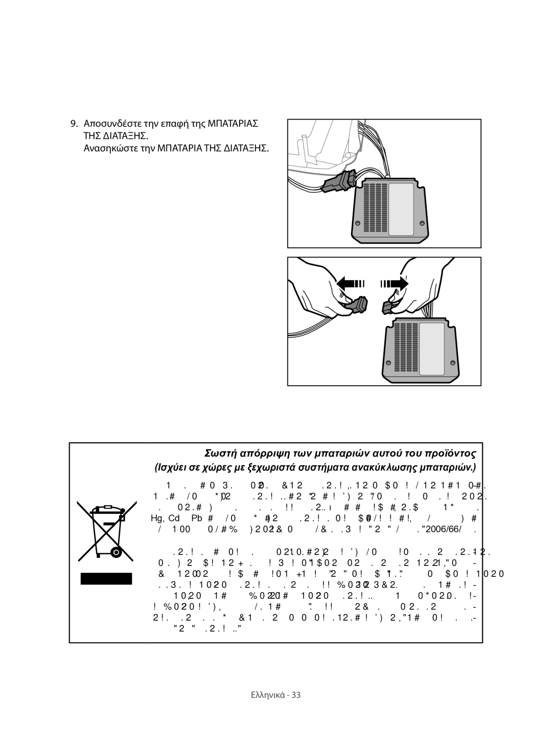 Samsung VC07H8150HQ/GE manual Ελληνικά 