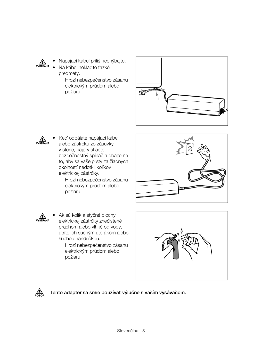 Samsung VC07H8150HQ/GE manual Požiaru 