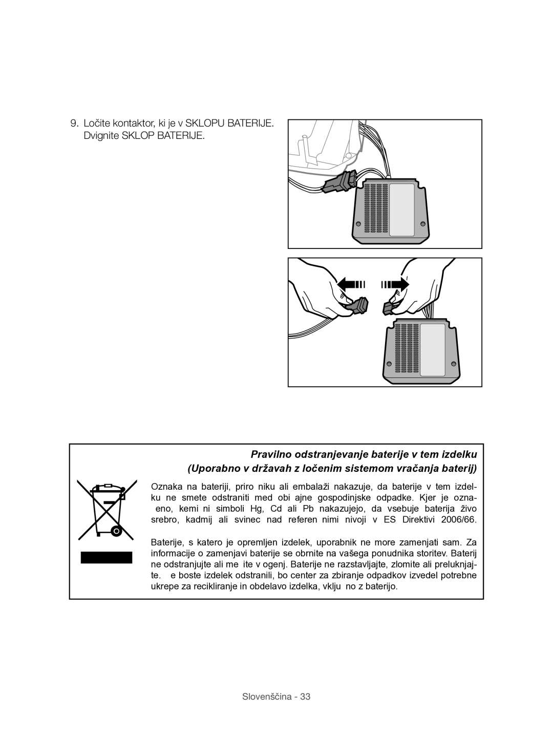 Samsung VC07H8150HQ/GE manual Slovenščina 