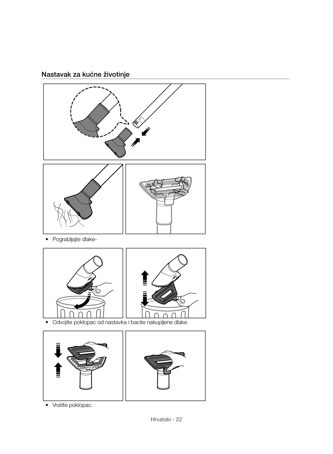 Samsung VC07H8150HQ/GE manual Nastavak za kućne životinje 