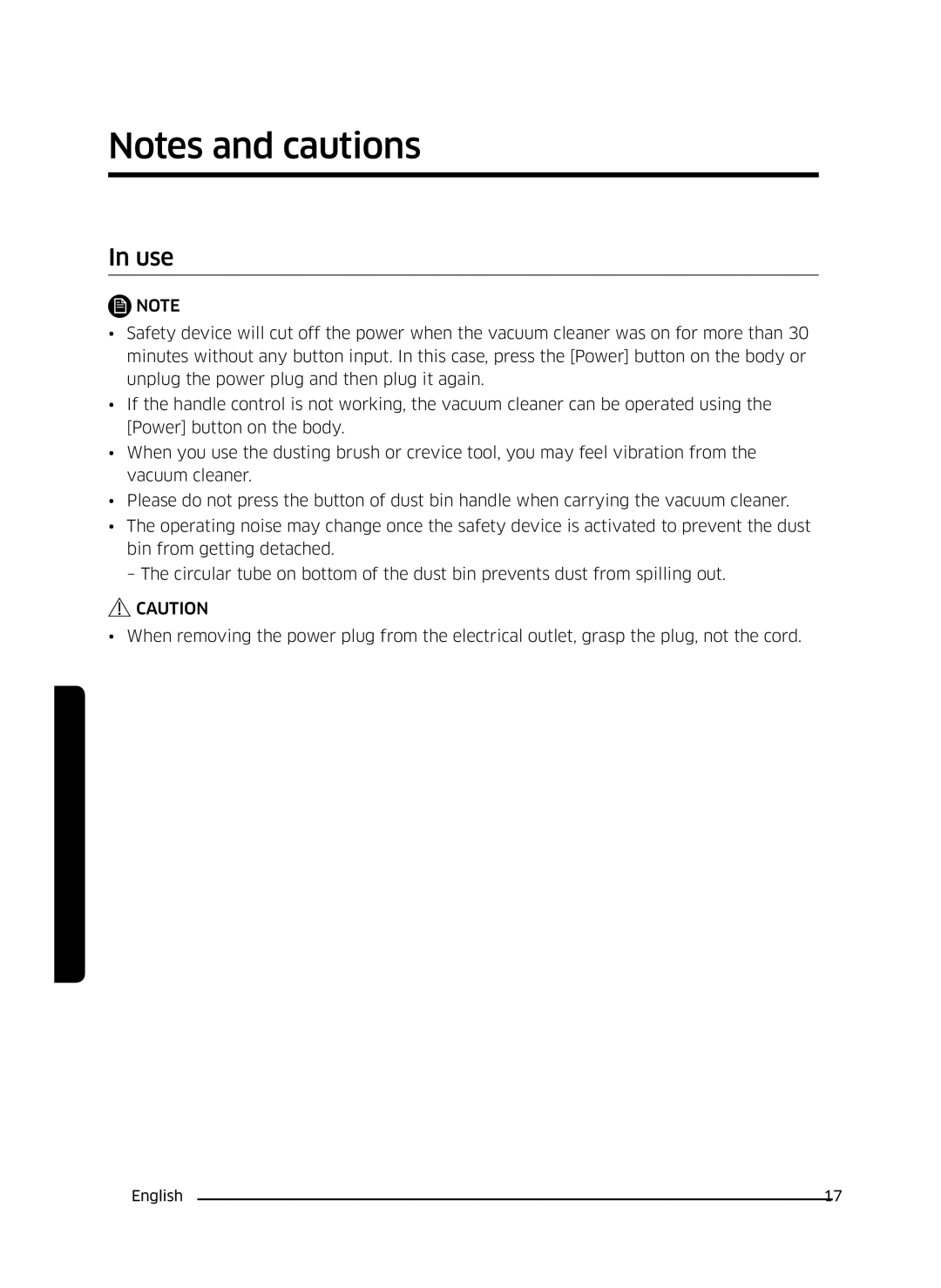 Samsung VC07K51E0VB/EE manual Use 