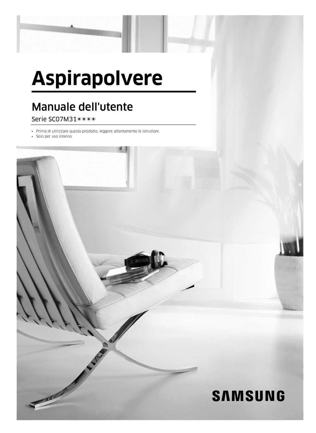 Samsung VC07M3150VU/ET manual Aspirapolvere 