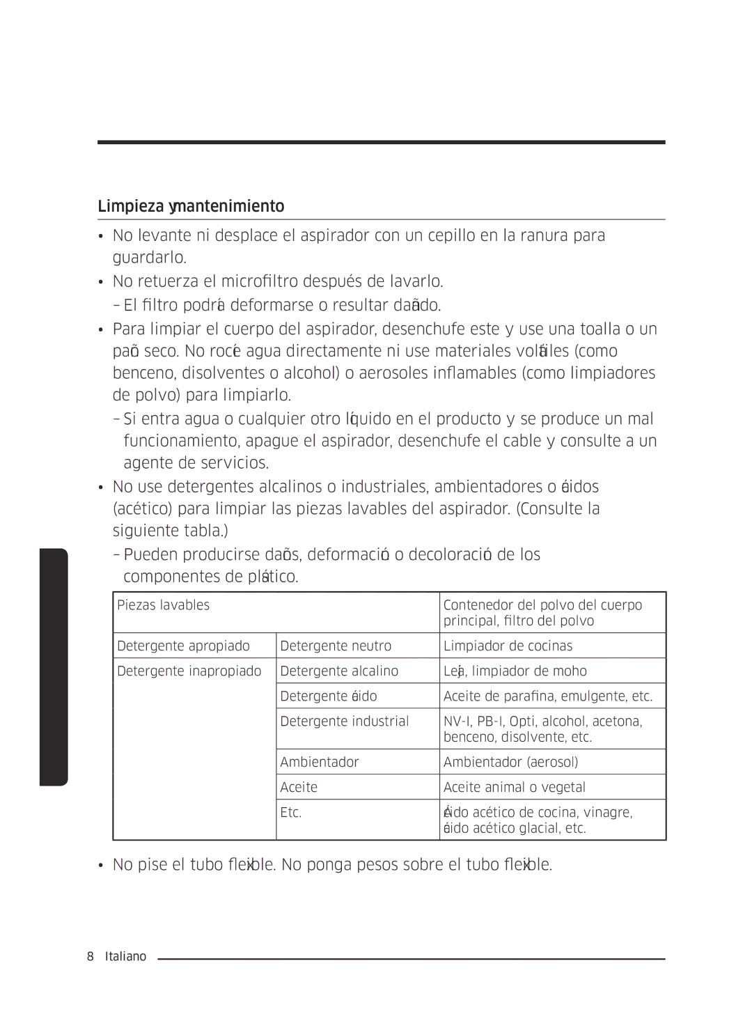 Samsung VC07M3150VU/ET manual Preparación 