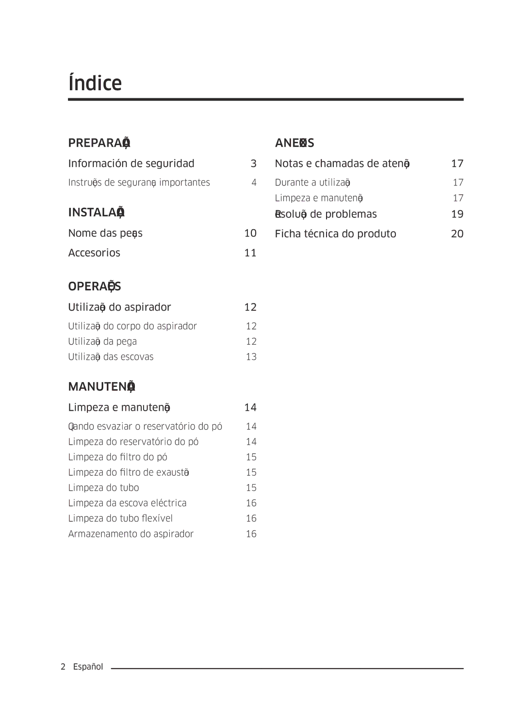 Samsung VC07M3150VU/ET manual Instalação 