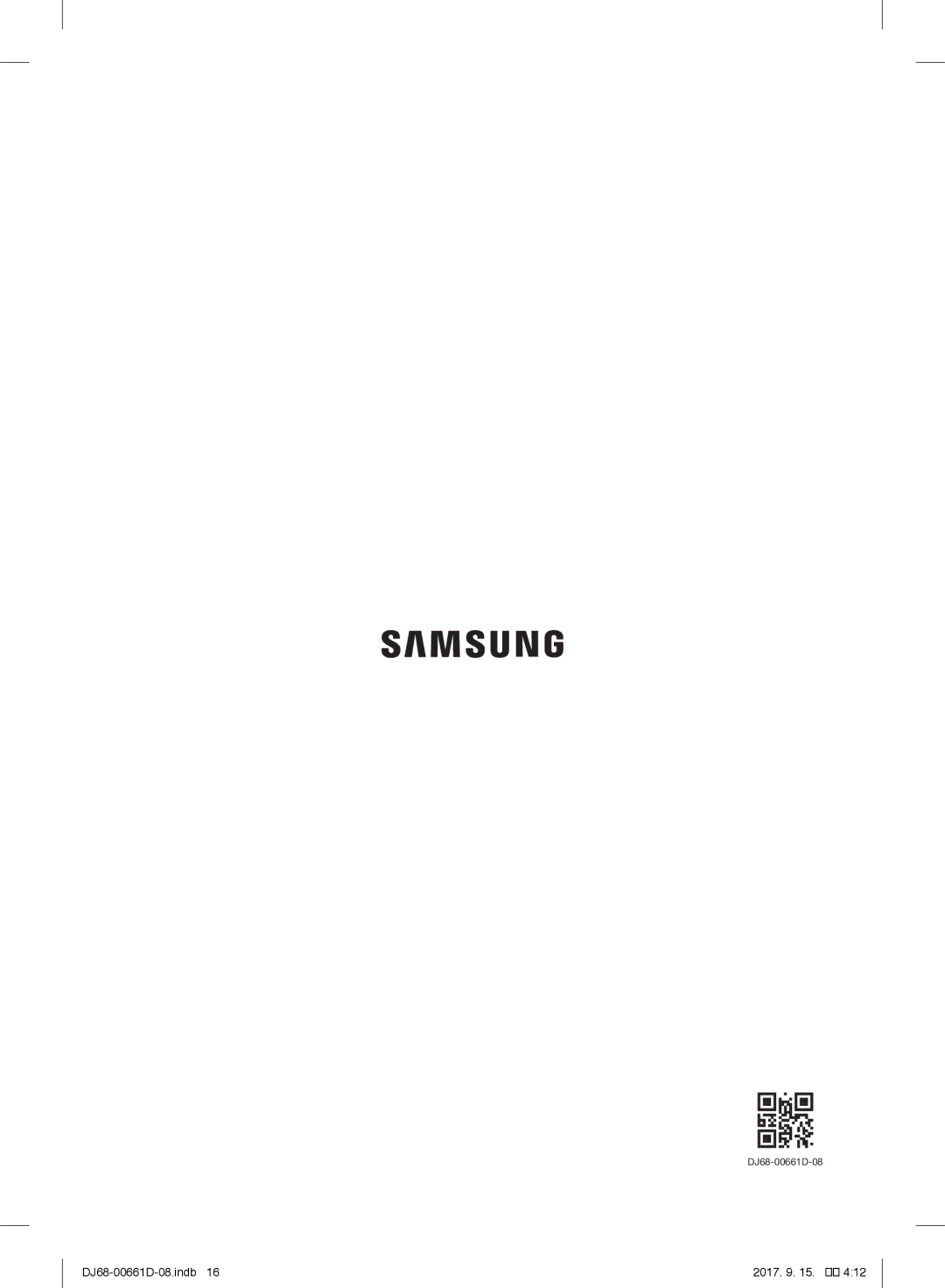 Samsung VC07SVNJGBK/SB manual DJ68-00661D-08 