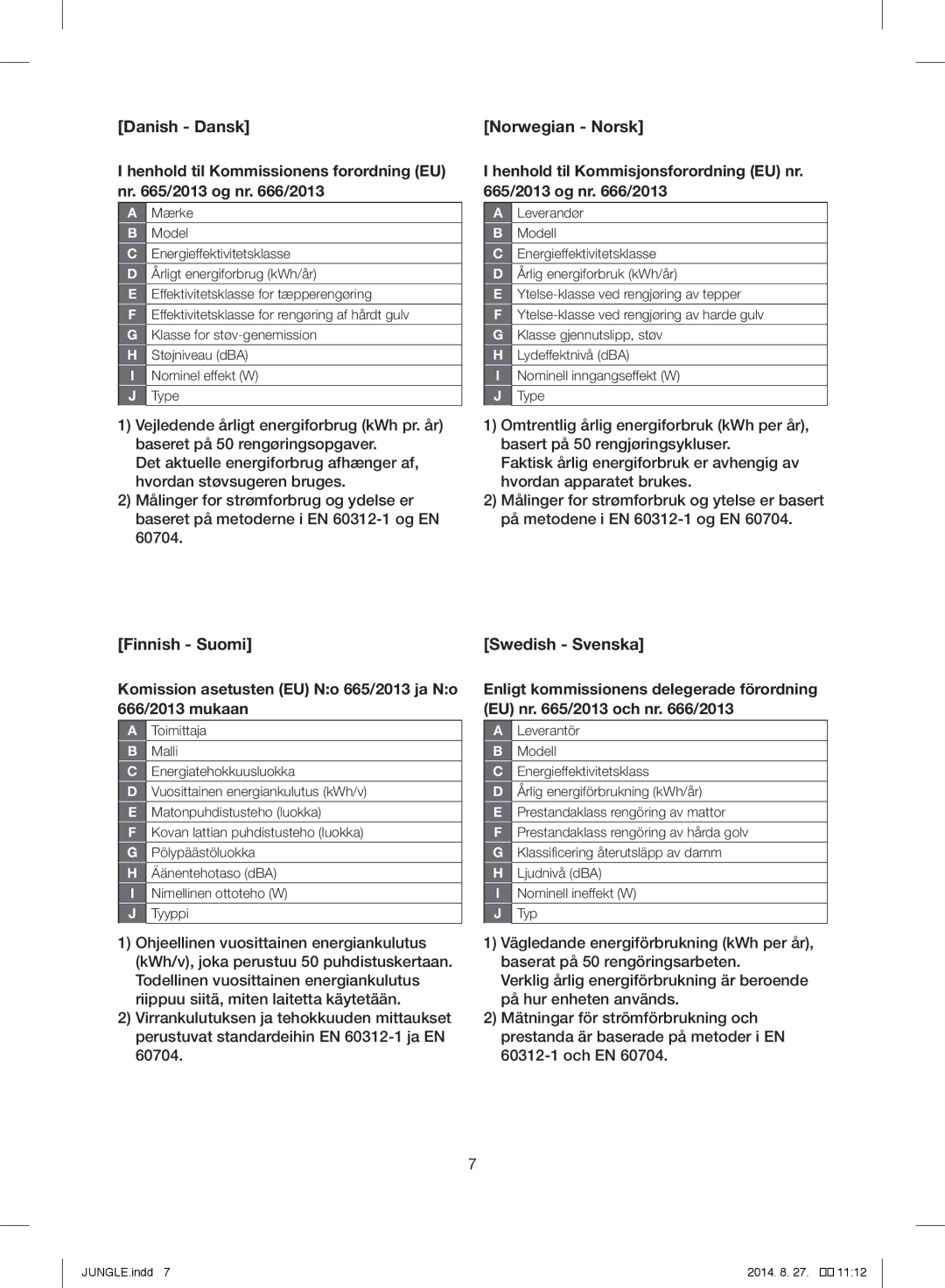 Samsung VC15RVNJGNC/EH, VC120HNJGBB/EG, VC15RHNJGGT/EO, VC08QHNJGBB/EG, VC15RHNJGGT/EH, VC15RVNJGNC/OL manual Swedish Svenska 