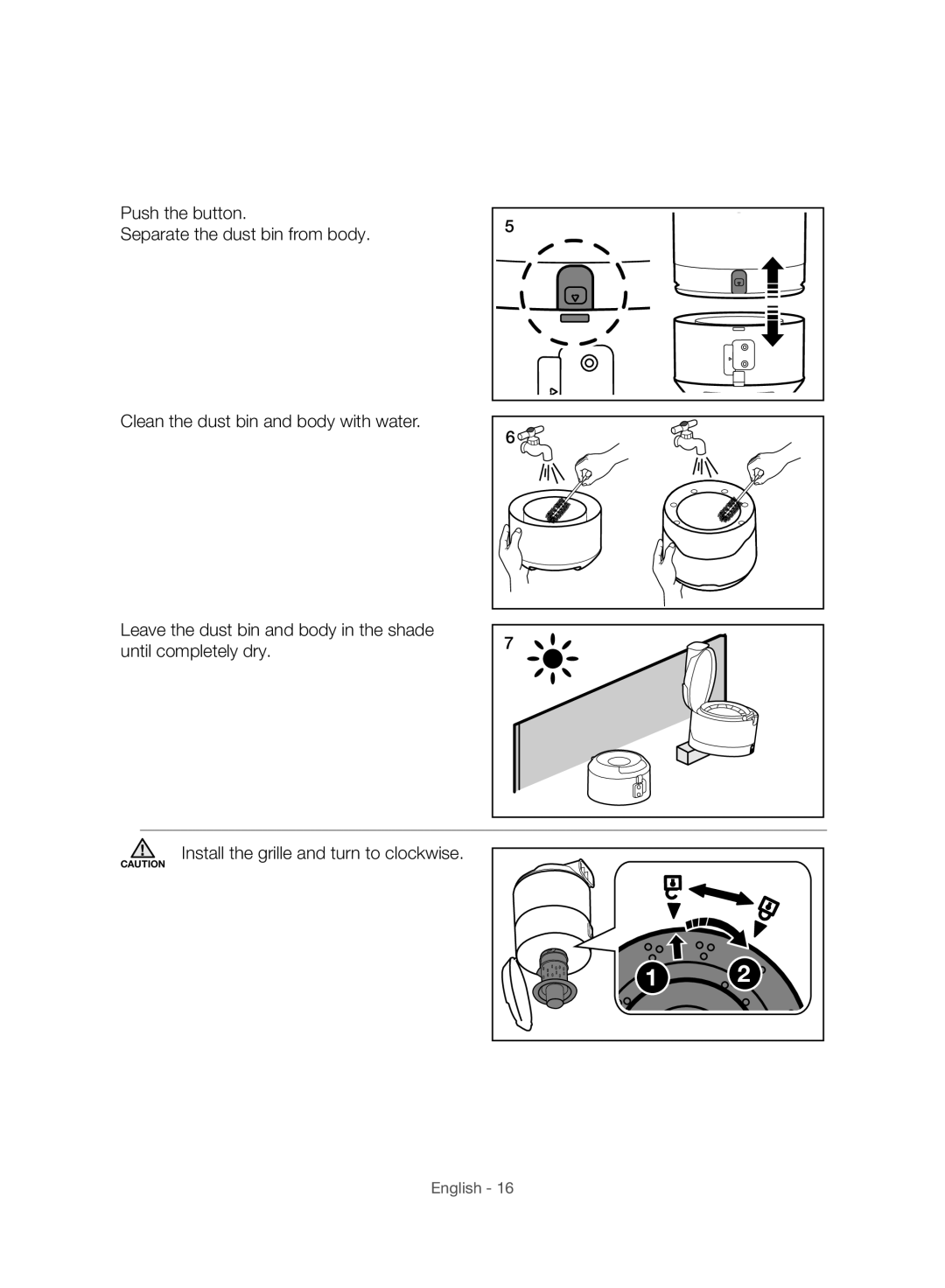 Samsung VC20F70HUCC/EG, VC15F70HUSC/TR, VC20F70HUCC/TR manual English 