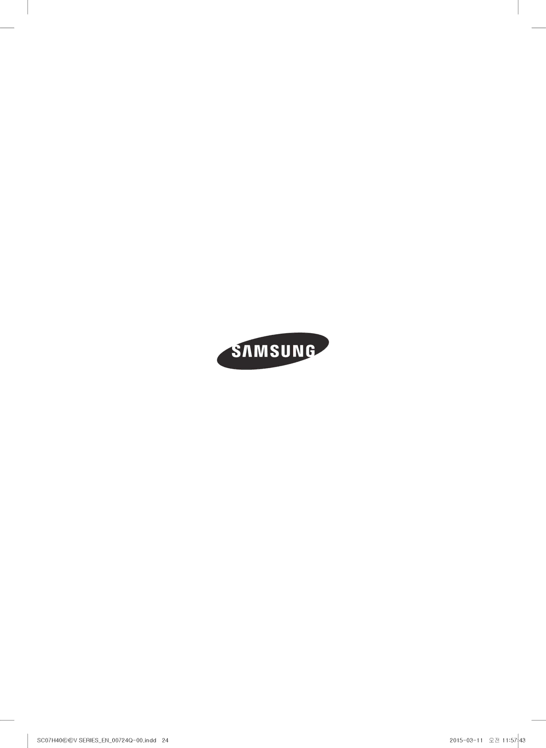 Samsung VC15H4010VR/MG manual SC07H40@@V SERIESEN00724Q -00.indd 2015 -03 -11 오전 