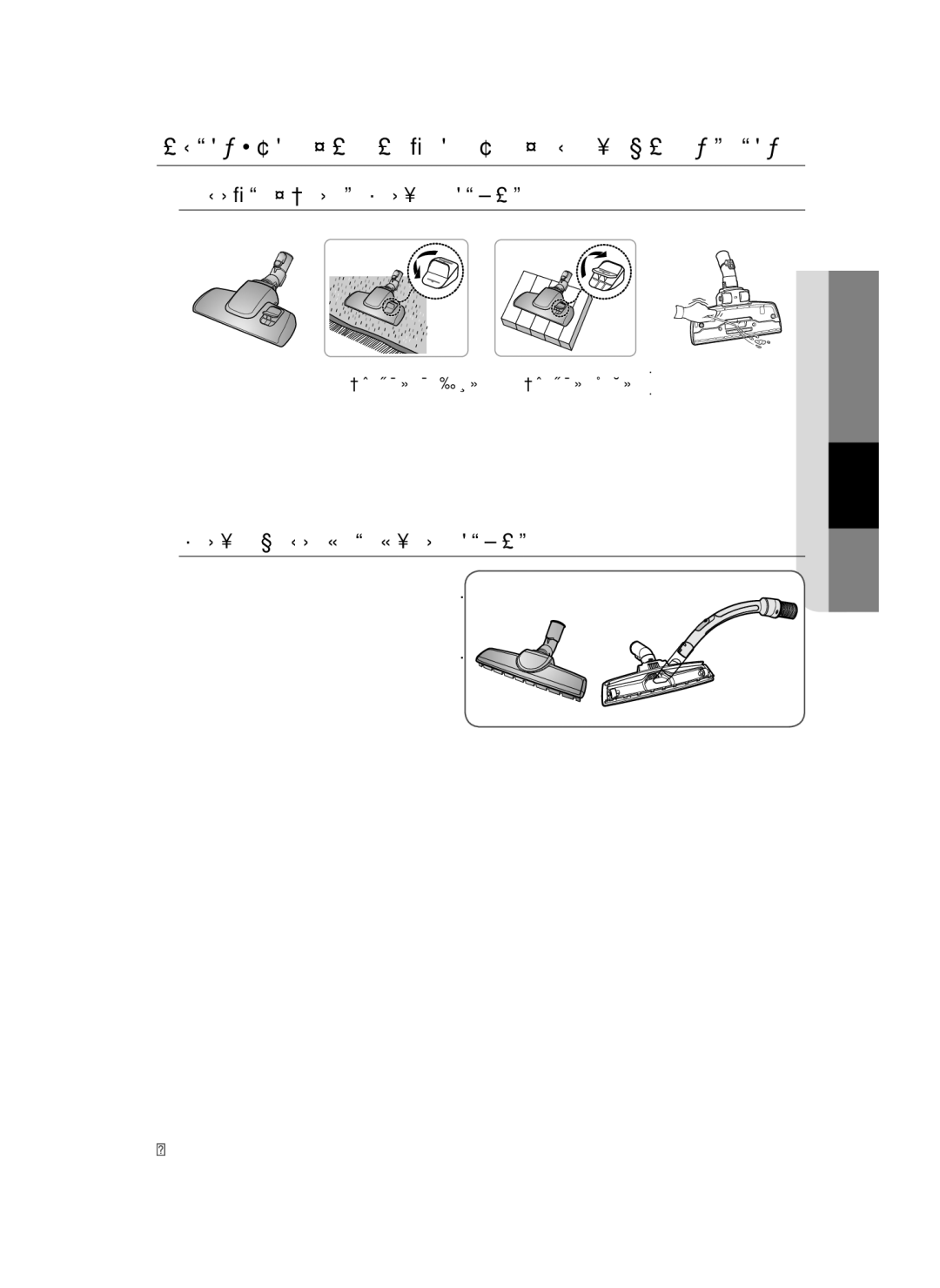 Samsung VC15QSNMAUB/SB, VC15QSNMARD/SB manual Использование И Уход ЗА Насадками ДЛЯ Пола, Ступенчатая Щетка Опция 