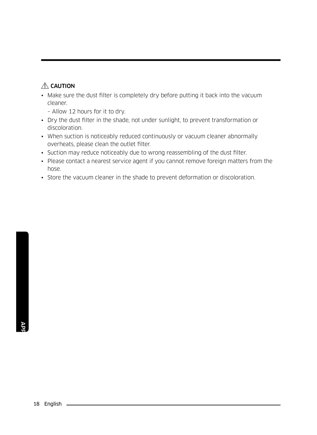 Samsung VC18M21M0VN/SV, VC18M2120SB/SV manual Appendices 