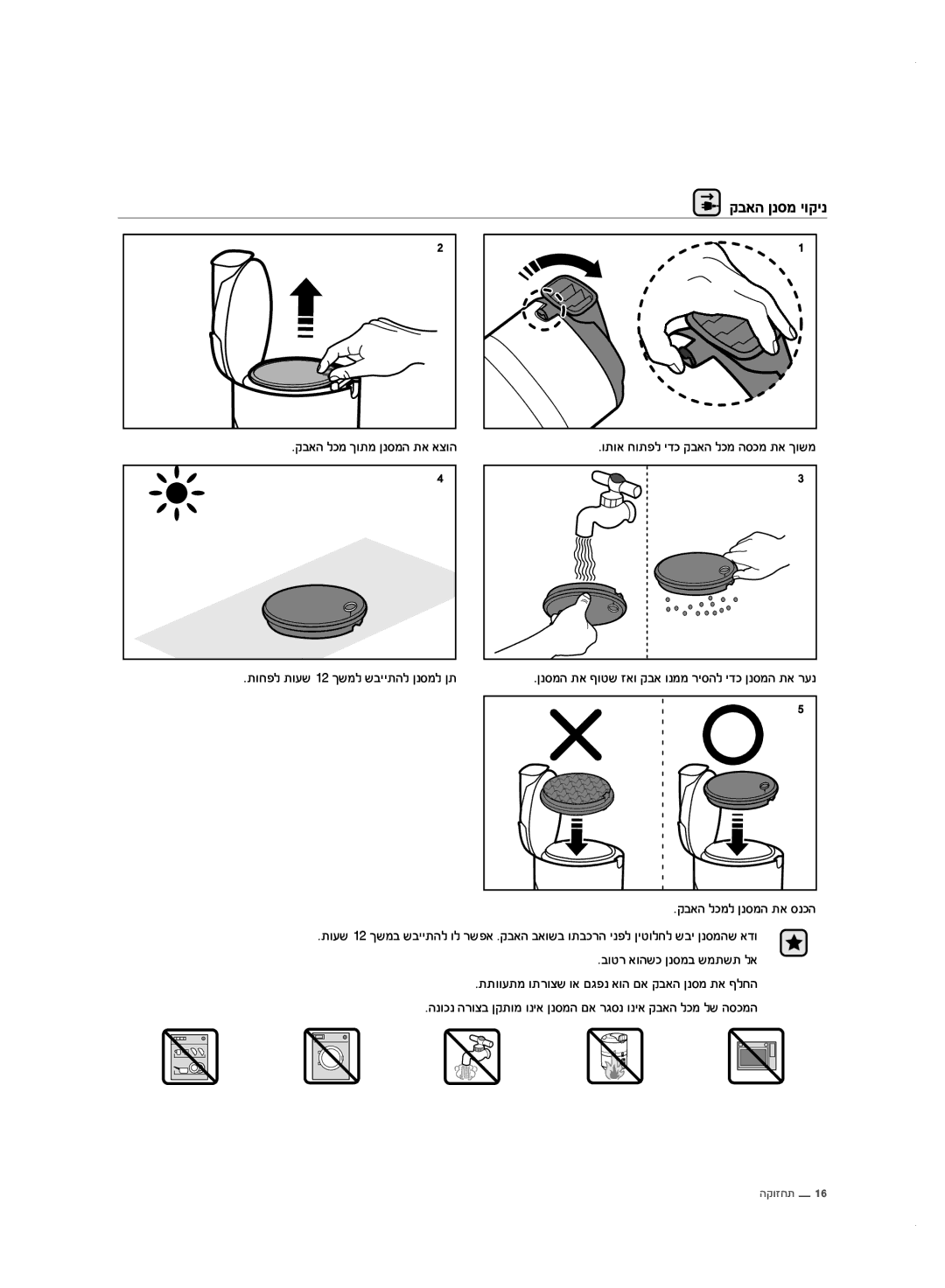 Samsung VC20F70HDHN/ML manual קבאה ןנסמ יוקינ 