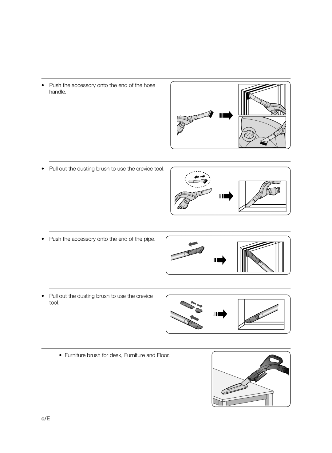 Samsung VC20F70HNAR/MG manual Accessories SC20F70U Series 