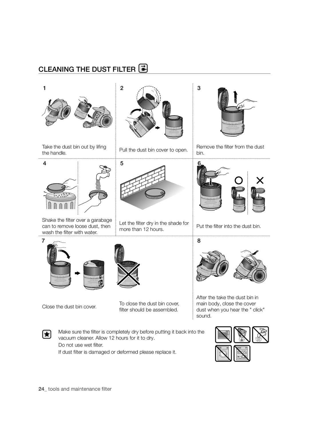 Samsung VC20F70HNAR/MG manual Garabage 