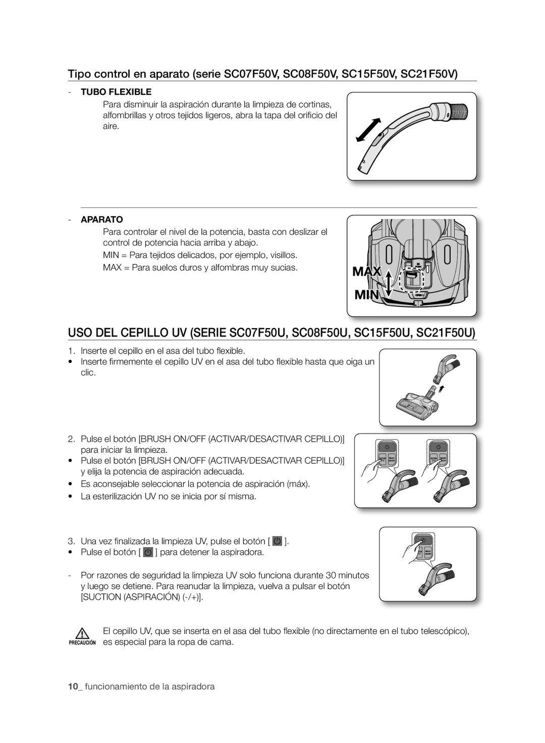 Samsung VC07F50HNRB/EC, VC21F50HNDB/ET, VC21F50VNAP/EC, VC21F50HNDB/EC manual Tubo Flexible 