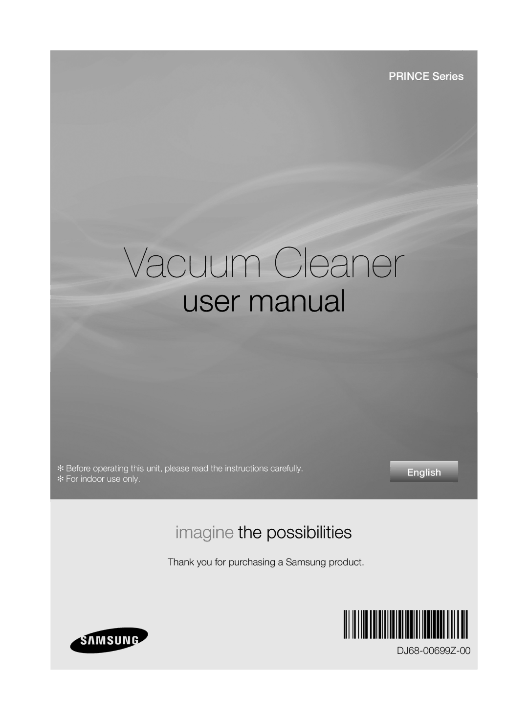 Samsung VC21F50HNHR/HC, VC21F50HNFC/HC manual Vacuum Cleaner 