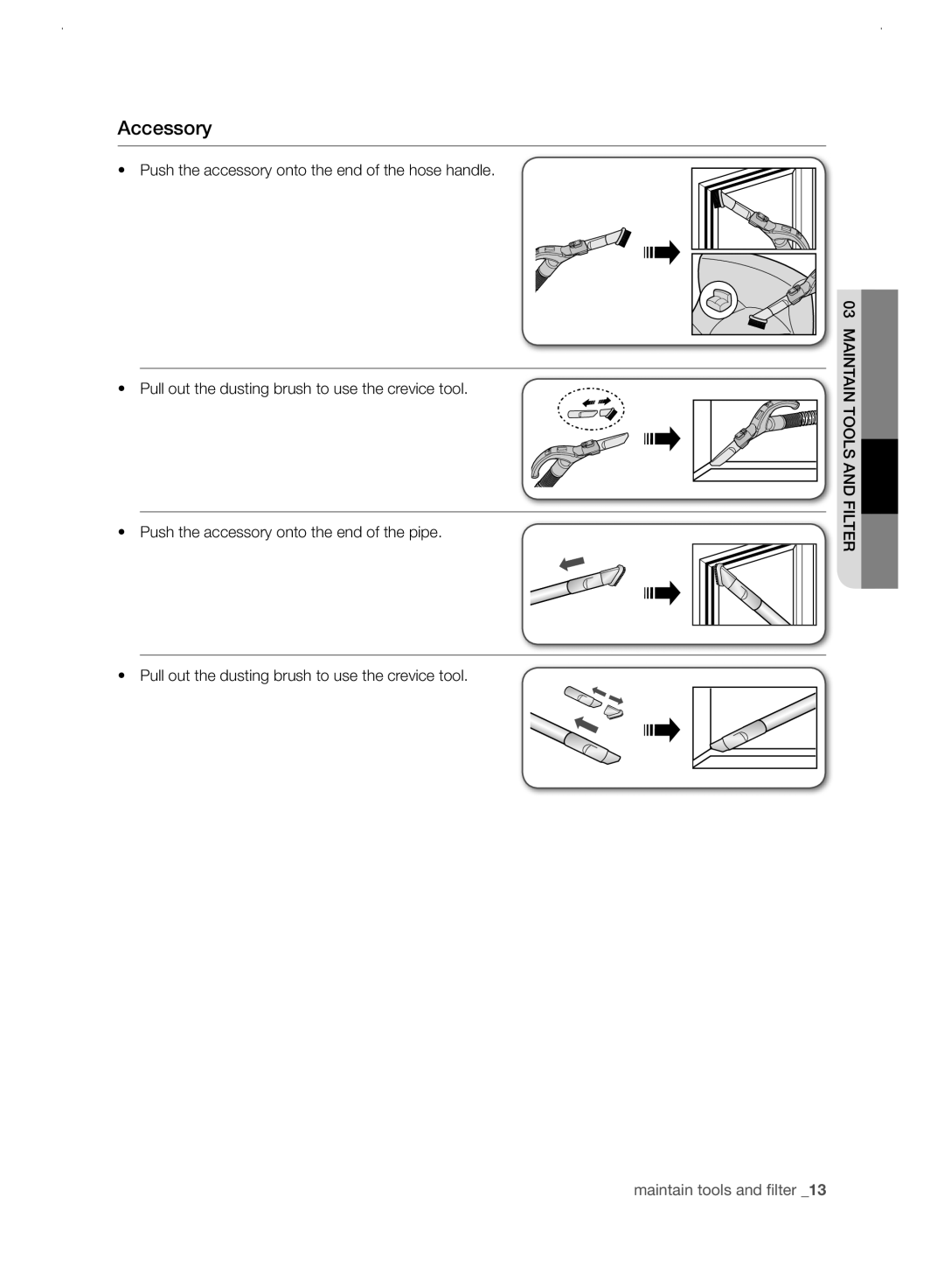 Samsung VC21F60WNAR/EE manual Filterand 