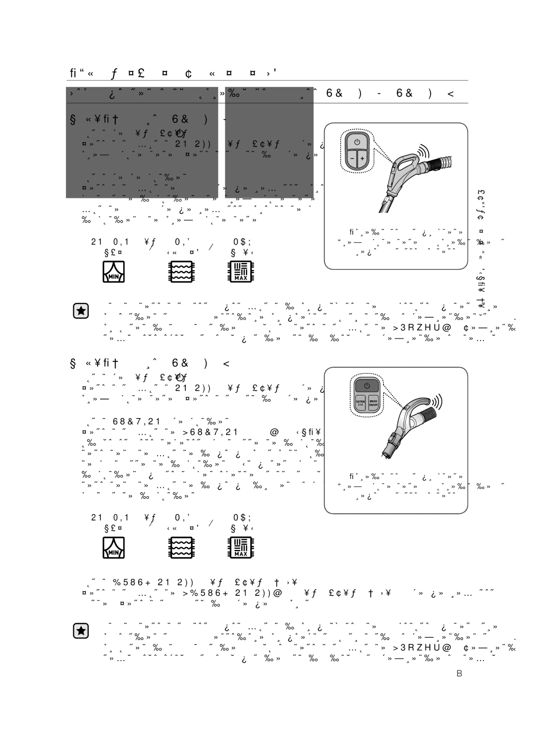 Samsung VC21F60WNAR/EH Управление НА Захранването, Тип с дистанционно управление серии SC21F60J, SC21F60Y, Mid, Средно 