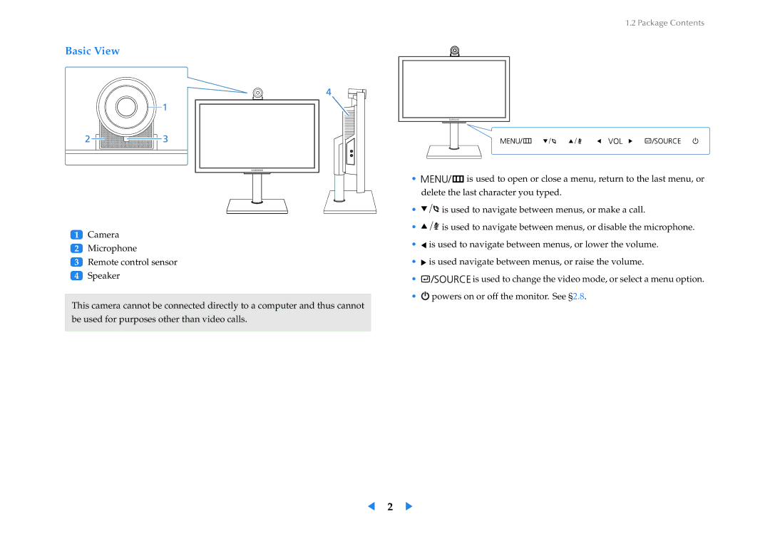 Samsung VC240 manual Basic View 