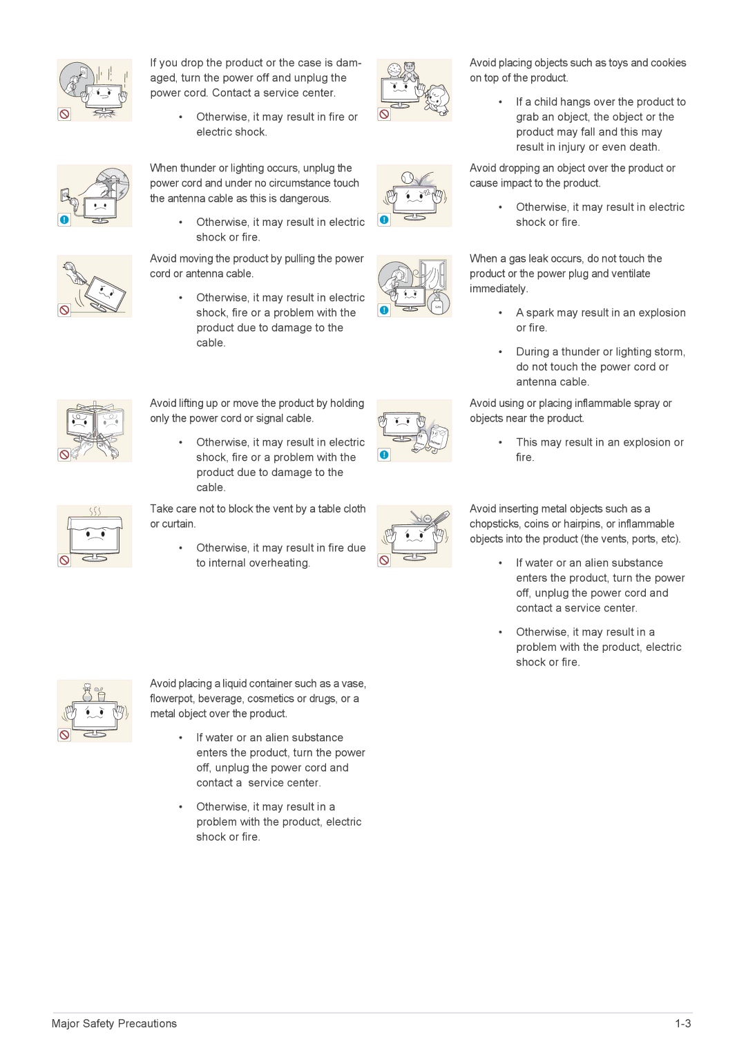 Samsung VC240 user manual Gas 