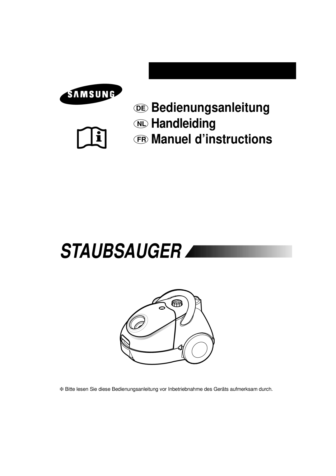 Samsung VC5816VN3K/XEG, VC5815VN3S/XEG manual Staubsauger 