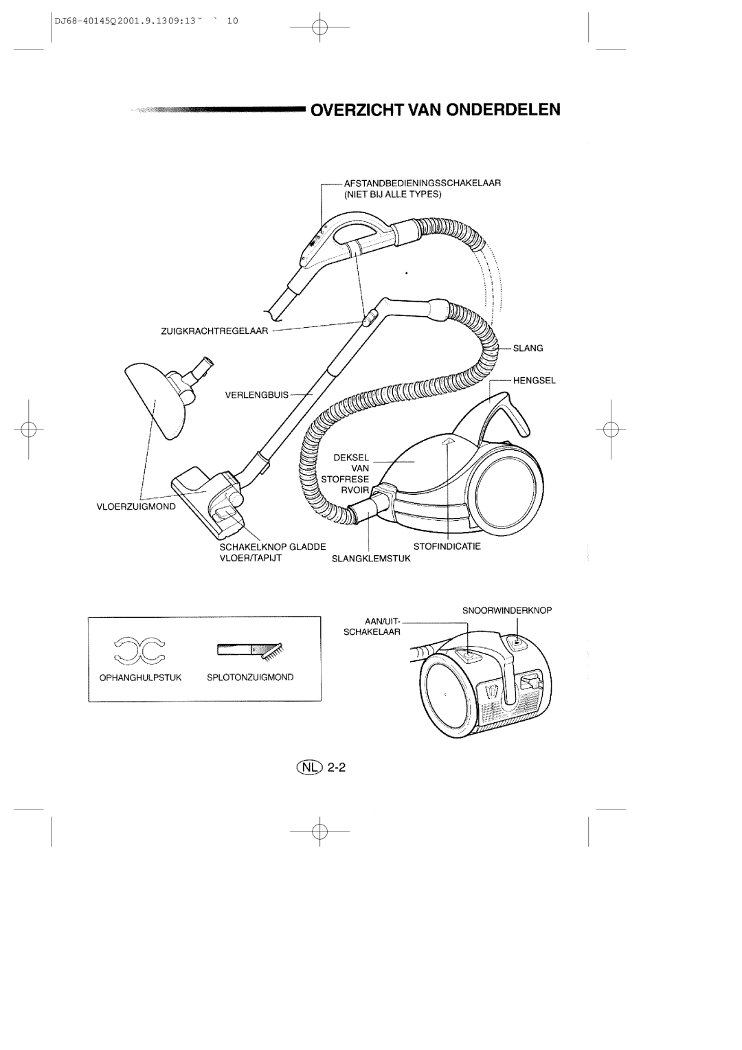 Samsung VC6713HN3S/XEG manual DJ68-40145Q 2001.9.130913 ˘ ` 