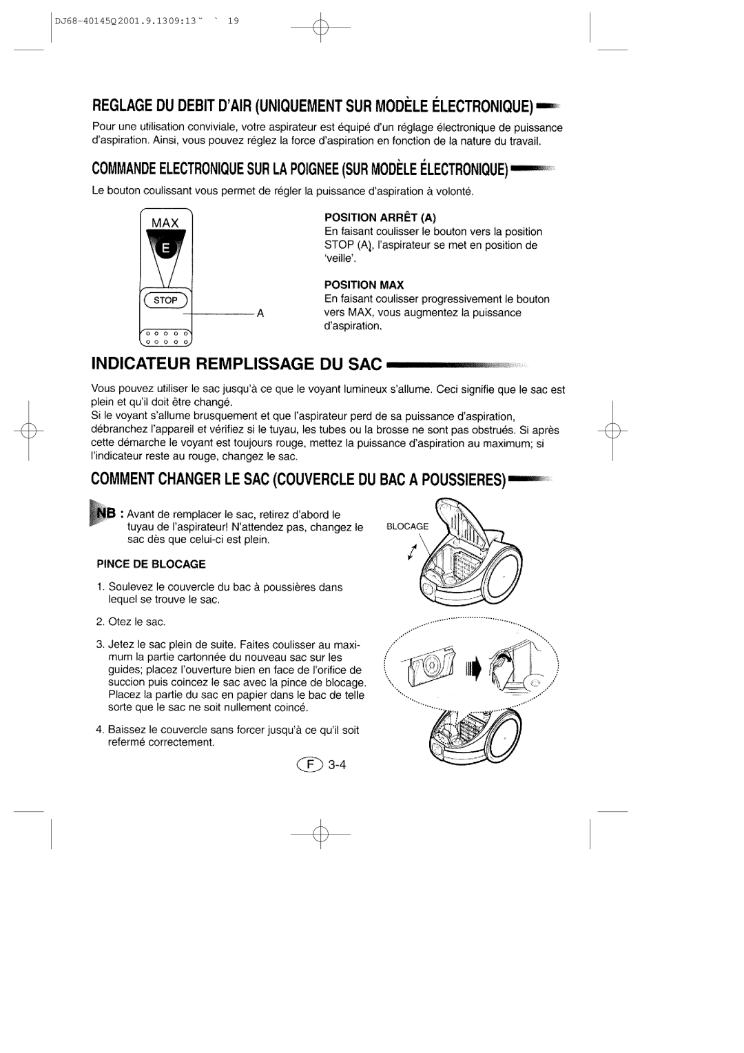 Samsung VC6713HN3S/XEG manual DJ68-40145Q 2001.9.130913 ˘ ` 