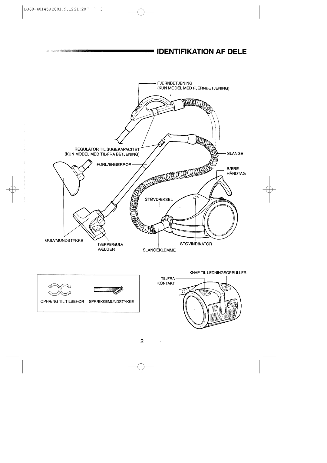 Samsung VC6713SN3Y/NSI manual DJ68-40145R 2001.9.122120 ˘ ` 