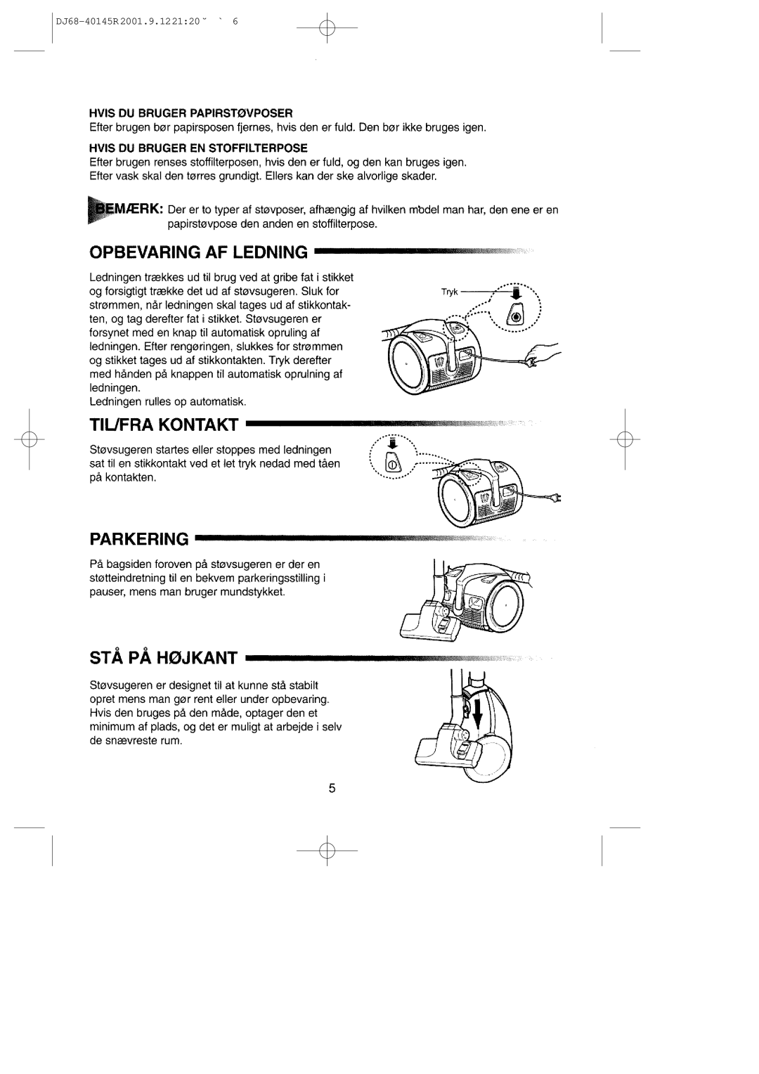 Samsung VC6713SN3Y/NSI manual DJ68-40145R 2001.9.122120 ˘ ` 