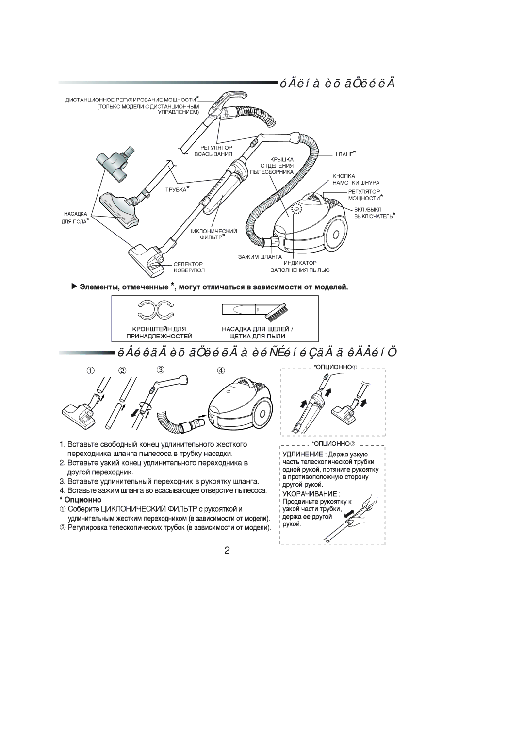 Samsung VC6915VT3S/XEV, VC6914HN3B/XEV, VC6914HN3R/XEV manual ÓÄëíà èõãÖëéëÄ, ËÅéêäÄ èõãÖëéëÄ à èéÑÉéíéÇäÄ ä êÄÅéíÖ, Éôˆëóììó 