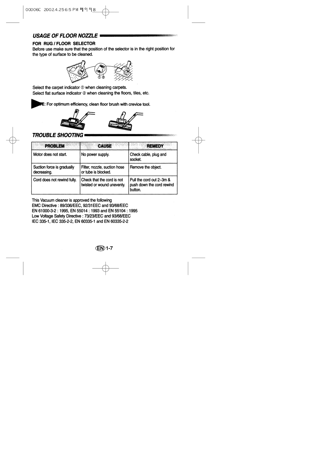 Samsung VC7414VN3M/XEN, VC7415VN3B/XEP manual 