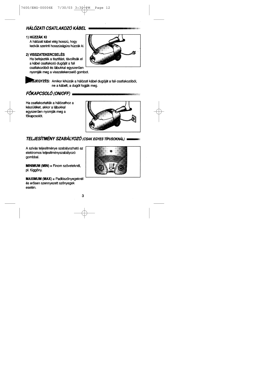 Samsung VC7412SN3B/XEH, VC7426VN3B/XEH, VC7423VN3R/XEH, VC7425VN3B/XEH, VC7425VN3R/XEH manual 7400/ENG-00006E 7/30/03 330 PM 