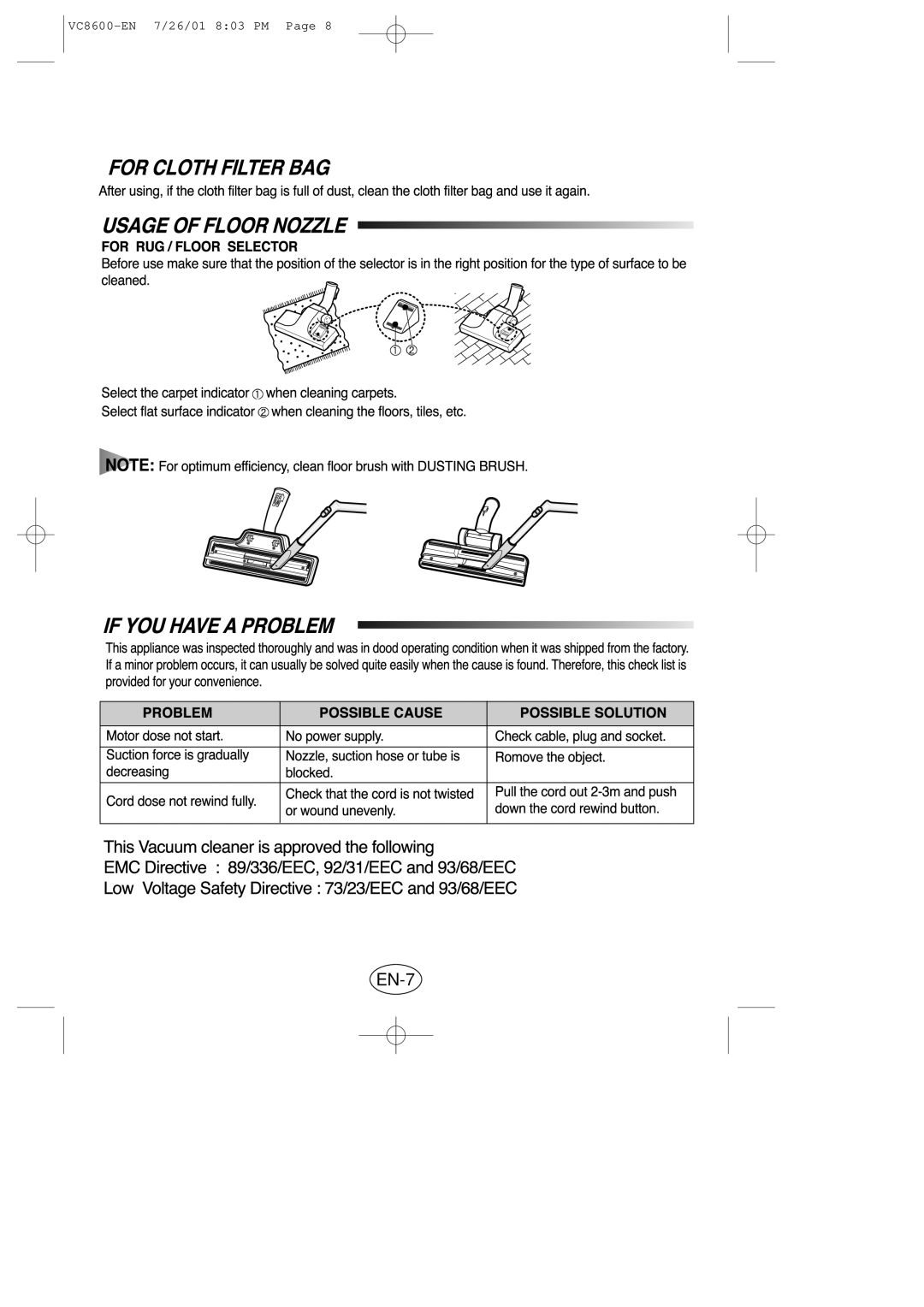 Samsung VC8614VN3S/XEN manual EN-7 