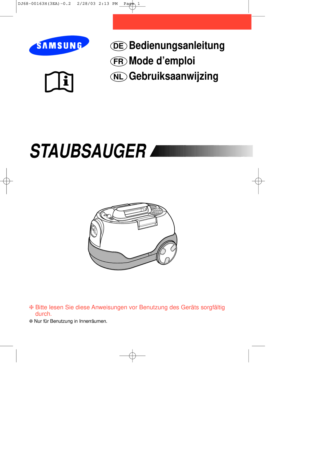 Samsung VC8716HN3S/XEG, VC8716HT3D/XEV, VC-8716H manual Staubsauger 