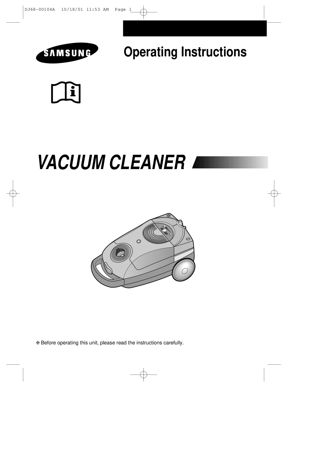 Samsung VC8828EN3G/ERP manual Vacuum Cleaner 