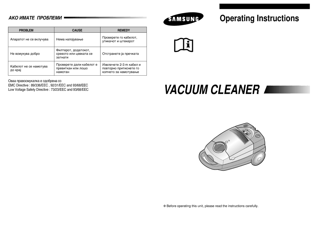 Samsung VC8916VC3R/BOL manual Ääé àåÄíÖ èêéÅãÖåà, ‡Ïóú‡Ì 