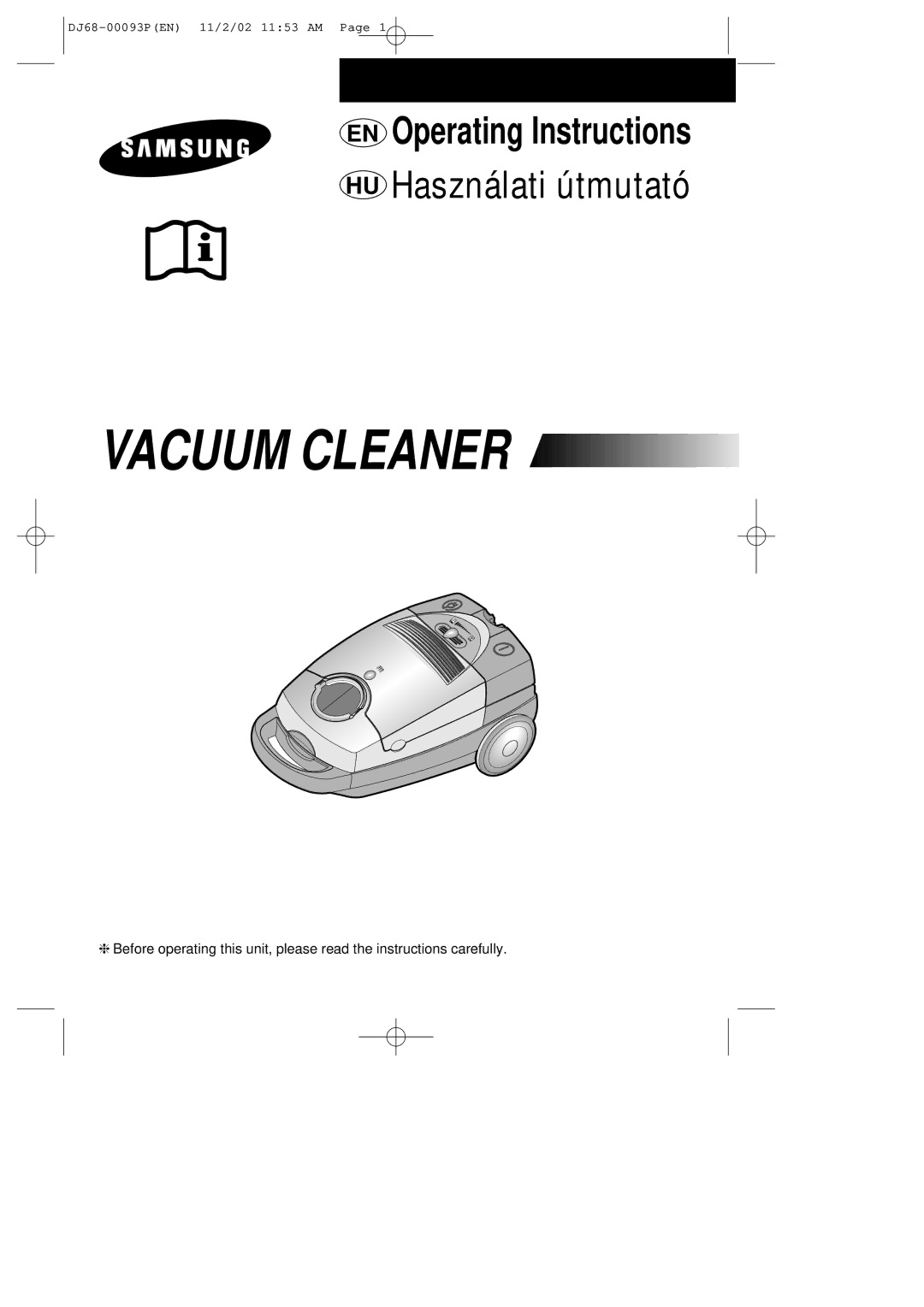 Samsung VC8930EC3S/XEH manual Vacuum Cleaner 