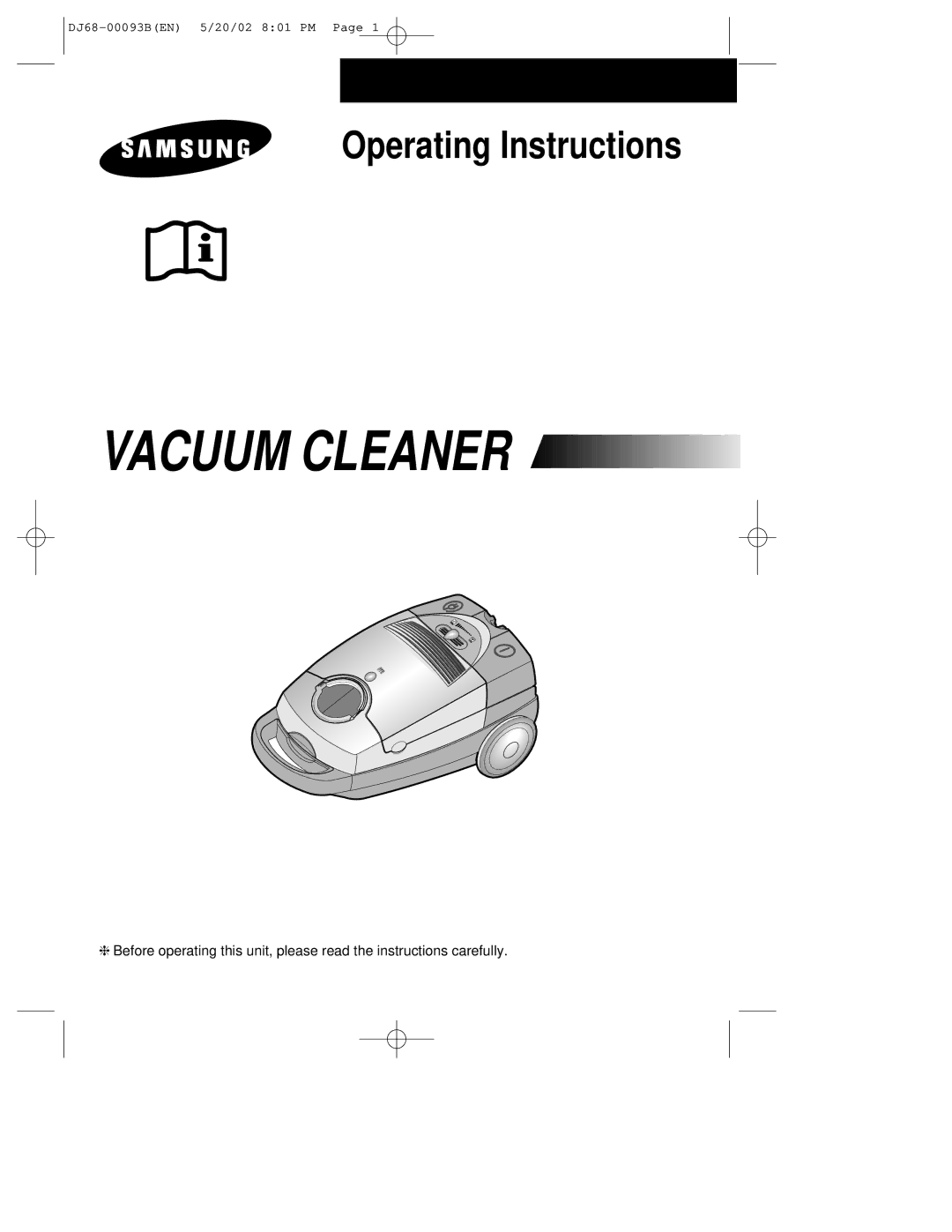 Samsung VC8927EN3S/BOL, VC8932EN3S/BOL, VC8932ET3S/ERP, VC8918VN3B/ERP manual Vacuum Cleaner 