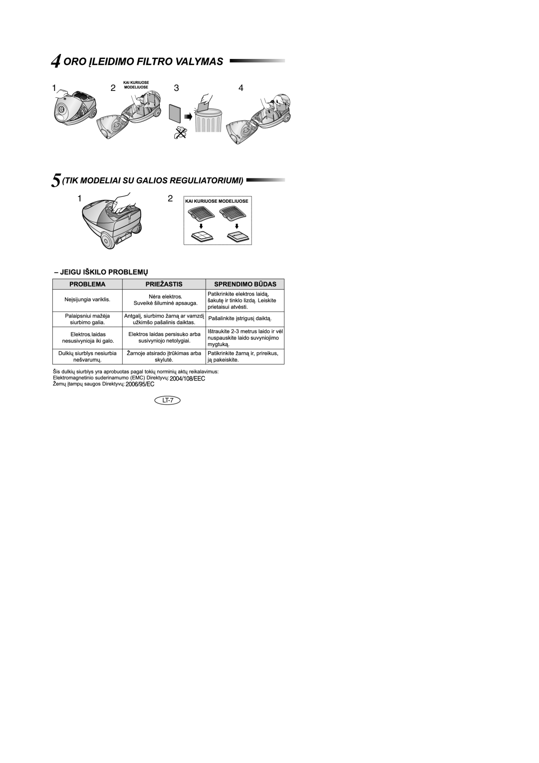 Samsung VCC4047V35/XSB, VCC4046V36/XSB, VCC4046V3S/XSB, VCC4046V3S/SBW, VCC4047V3R/SBW, VCC4047V3R/XEV, VCC4046V3S/XEV LT-7 