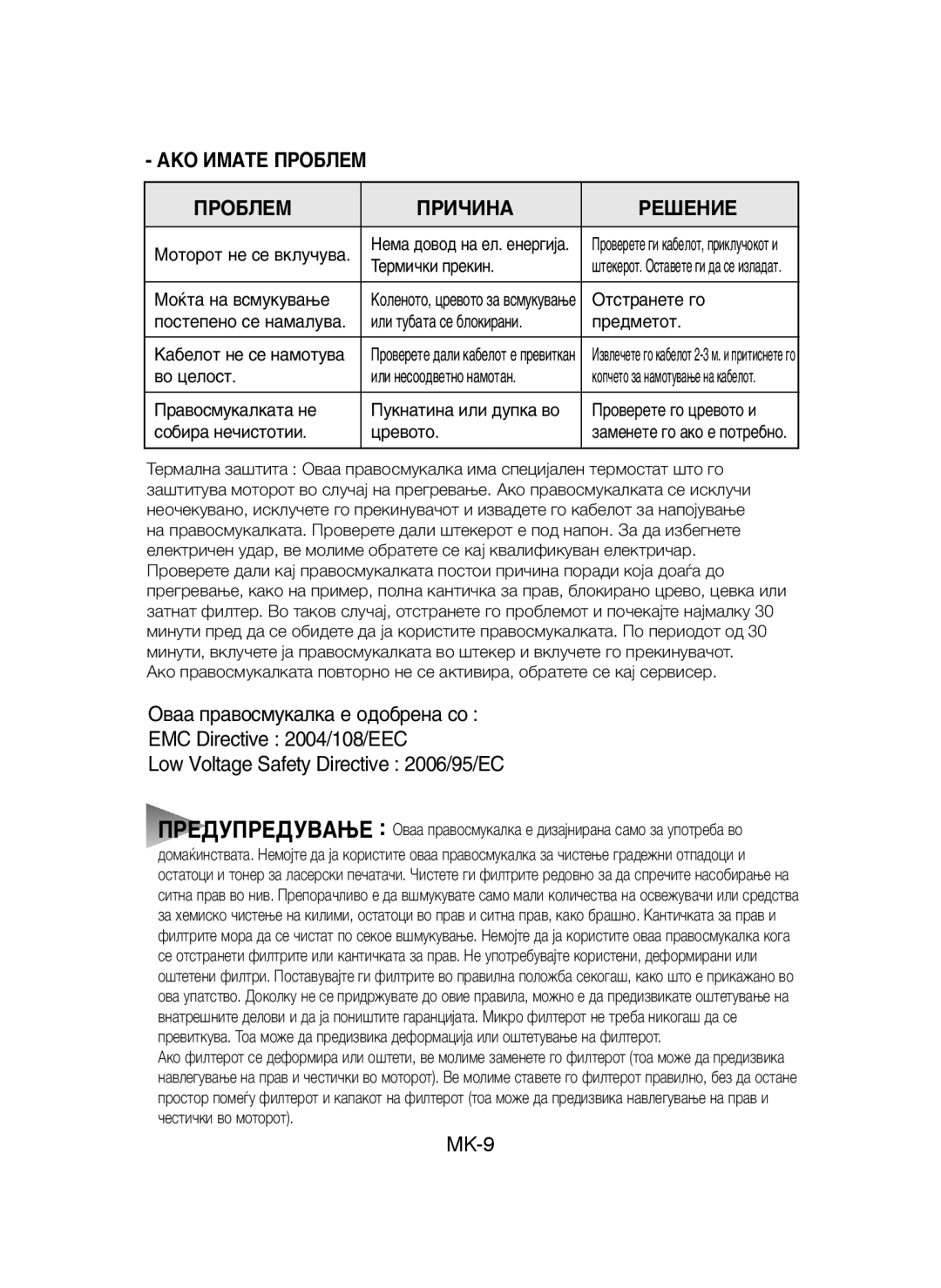 Samsung VCC4130S3F/BOL, VCC4130S31/XEV, VCC4130S3R/XSG, VCC4130S3B/XSG manual Ääé àåÄíÖ èêéÅãÖå ÈêéÅãÖå ÈêàóàçÄ ÊÖòÖçàÖ 