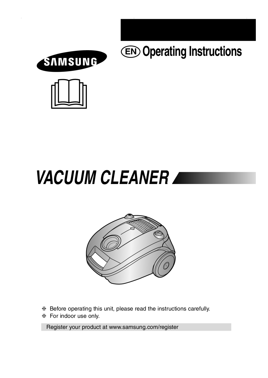 Samsung VCC4147V34/XEH manual Vacuum Cleaner 