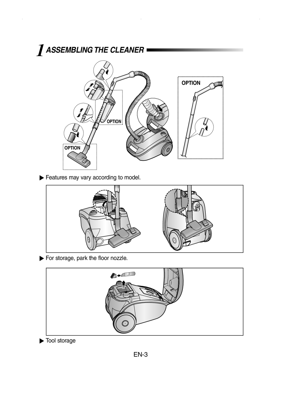 Samsung VCC4147V34/XEH manual 1ASSEMBLING the Cleaner 